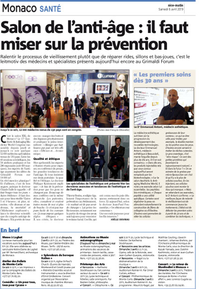 Monaco-Matin : Salon de l’anti-âge : il faut miser sur la prévention